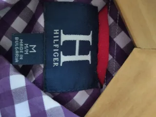 Camicia Hilfiger a quadri viola taglia M