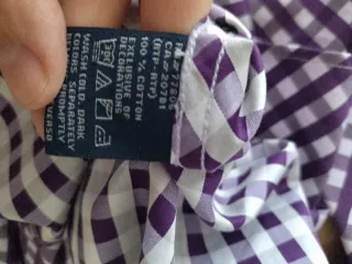 Camicia Hilfiger a quadri viola taglia M