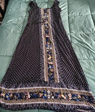 Vestido largo estampado floral