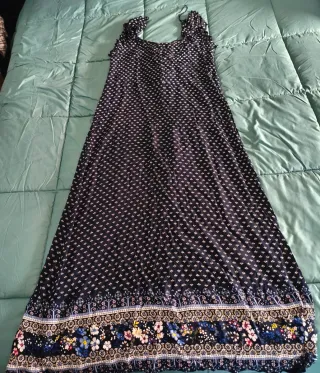 Vestido largo estampado floral