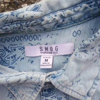 SMOG Giacca Denim Azzurra Bandana