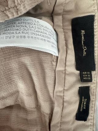 Pantalones Massimo Dutti Beige