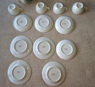 Juego Tazas y Platos Miniatura  Porcelana japonesa