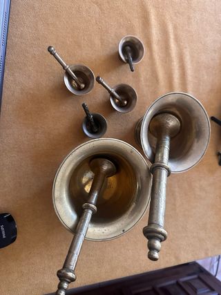 Juego de almireces morteros y mano de metal