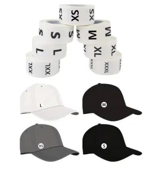 21 Etiquetas Adhesivas Tallas Ropa.