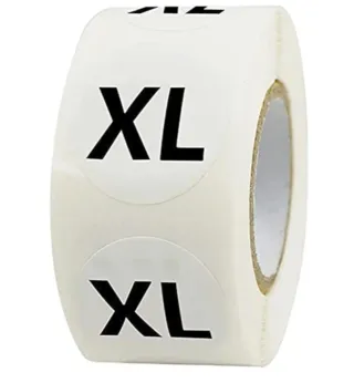 21 Etiquetas Adhesivas Tallas Ropa.