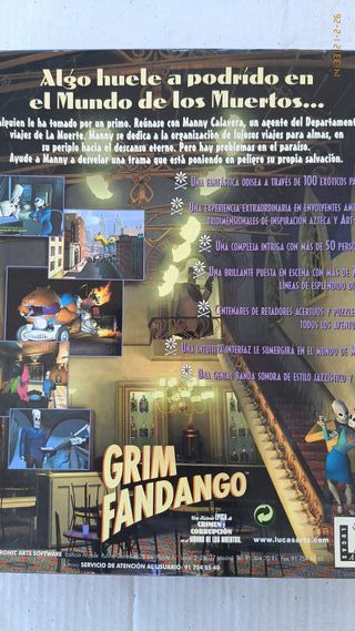 Grim Fandango - PC (LucasArts) - Caja Grande