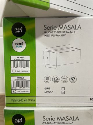 3 Aplique exterior Fabri Lamp Masala E27