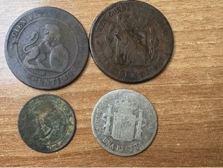 Lote 4 Monedas Antiguas España