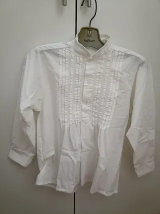 Camisa fallero niño blanca tallas 3 ,29 33 y 35