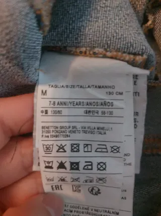 Chaqueta vaquera Benetton niña T.7-8