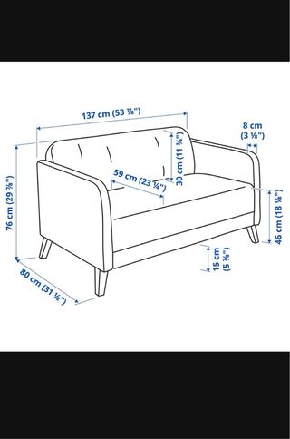 Sofá 2 plazas Linanas Ikea Beige