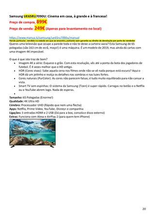 Samsung UE65RU7090U 65 4K UHD Smart TV