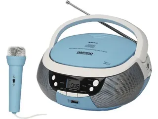 Radio CD Karaoke Daewoo Azul/Blanco
