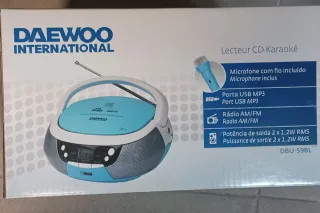 Radio CD Karaoke Daewoo Azul/Blanco