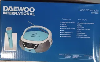 Radio CD Karaoke Daewoo Azul/Blanco