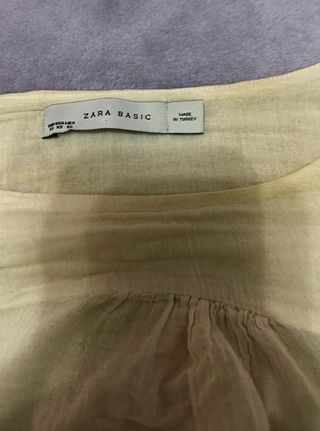 Camisa beige manga acampanada talla única