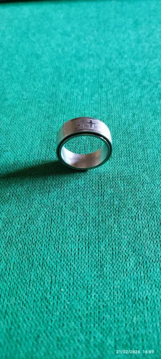 Anello Acciaio Croce Padre Nostro