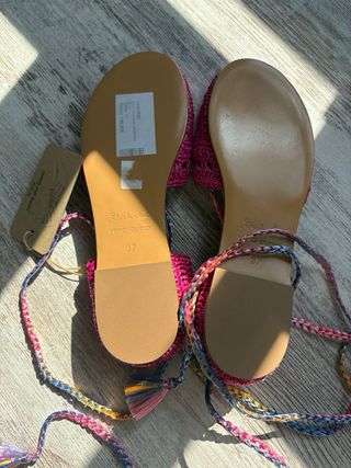 Bailarinas Crochet Multicolor y Rosa