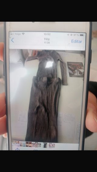 Conjunto gris de falda y top