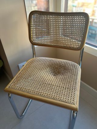 Silla Cesca de madera y rejilla