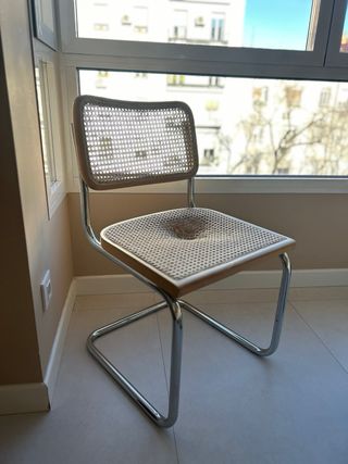 Silla Cesca de madera y rejilla