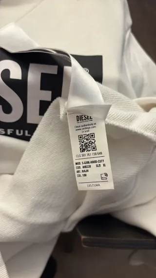 Sudadera Diesel Blanca con Logo