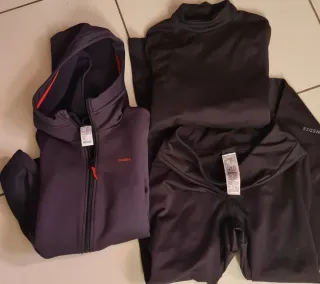 Set pile+leggins+sottogiacca neve nero