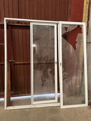 Ventanal aluminio blanco corredero