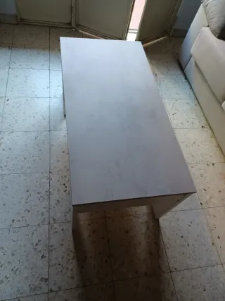 Mesa de centro cristal y madera