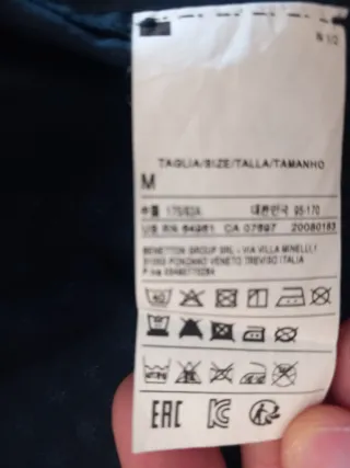 Camisa Benetton azul estampada