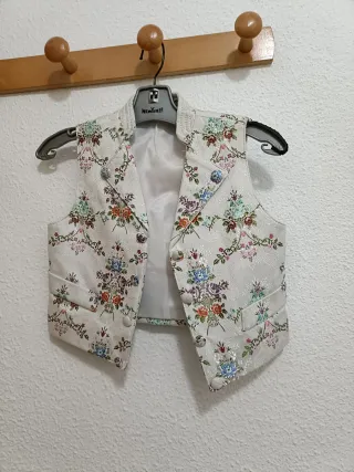 Chaleco fallero niño floral Talla como para 12años