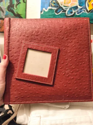 Álbum de fotos burdeos