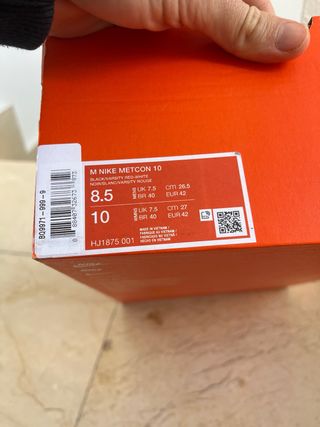 Nike Metcon 10 Zapatillas Deportivas Negras Rojas
