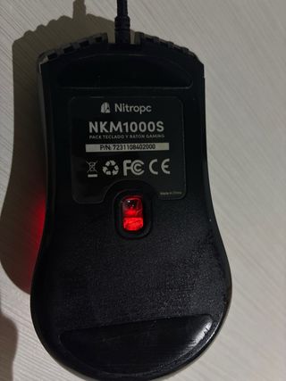 Ratón Gaming Nitropc NKM1000S Negro