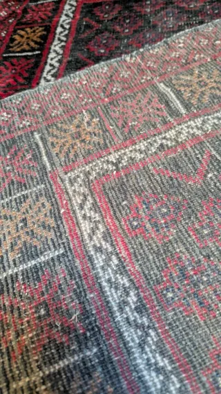 Tappeto Tunisino Lana Anni '80 Fatto a Mano