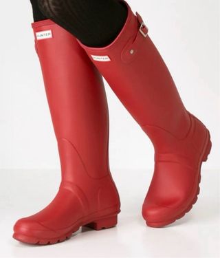 Botas de agua rojas Hunter