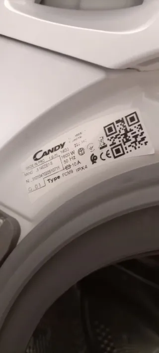 Lavadora 8kg A+++ Candy Smart