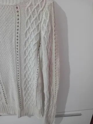 Jersey crema trenzado talla S