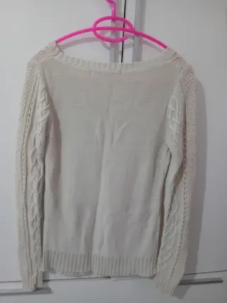 Jersey crema trenzado talla S