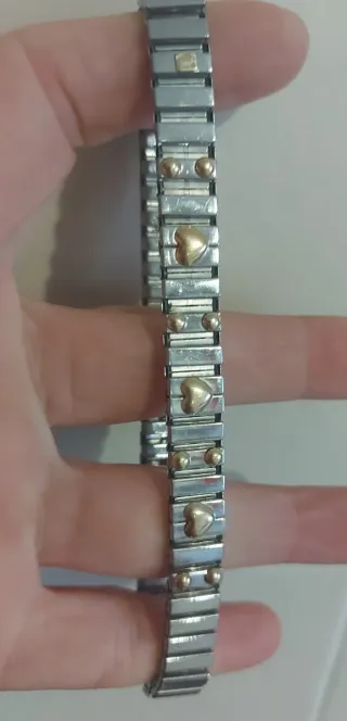 Bracciale Oro Giallo 750 Cuori e Sfere