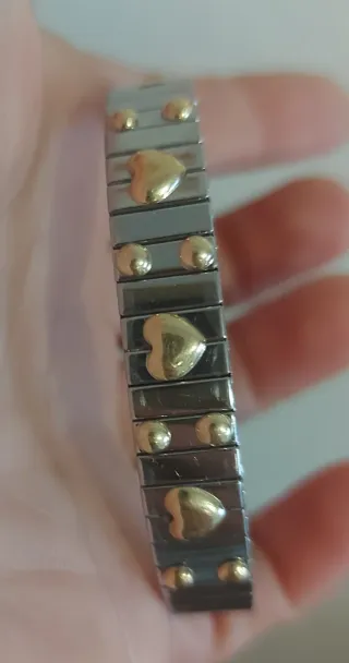 Bracciale Oro Giallo 750 Cuori e Sfere