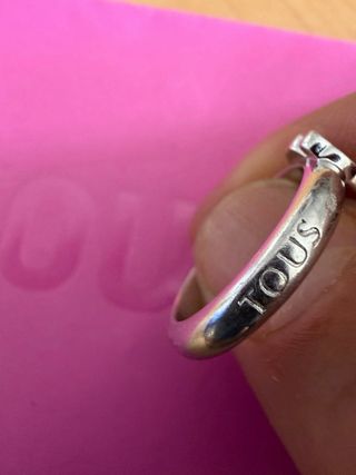 Anillo Tous Plata y Espinelas Negras