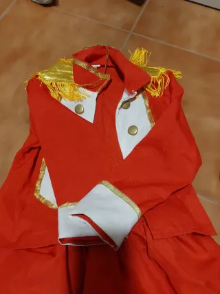 Disfraz Majorette/Circo Blanco Talla 5-6