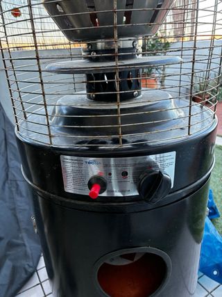 Estufa de butano exterior negra