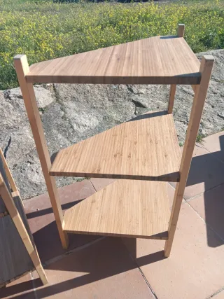 2 Estanterías Triangulares Madera Ikea