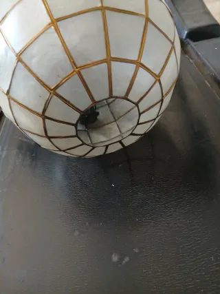 Lámpara colgante Tiffany cristal y metal