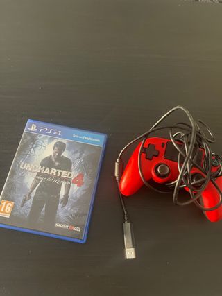 Juego PS4 Uncharted 4 y Mando Rojo