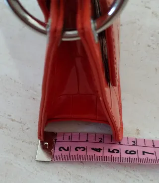 Bolso naranja efecto piel cocodrilo