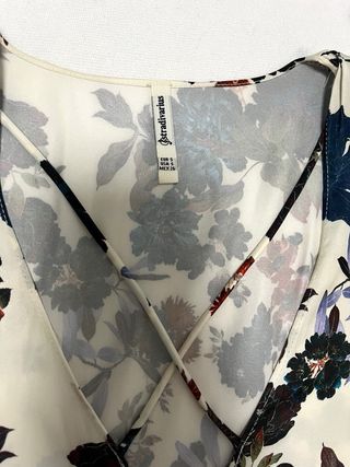 Blusa Body floral manga larga talla S de Stradivad